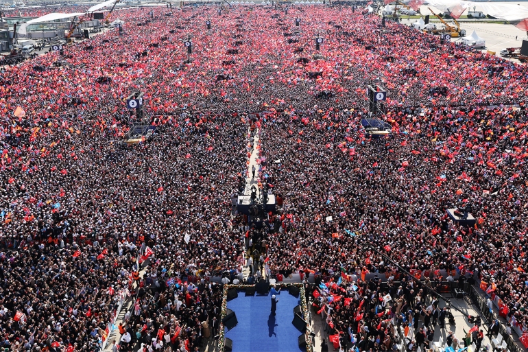 Istanbul.. 1.7 million people gather in an electoral rally for Erdogan (updated) during the opening ceremony of the first phase of 