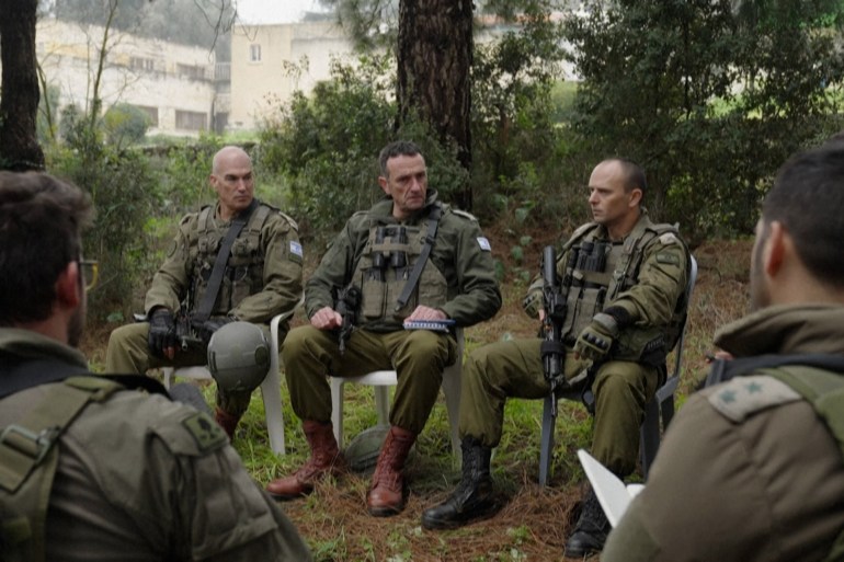 Israel's Chief of the General Staff Herzi Halevi holds a situational assessment on the Israel-Lebanon border, together with the Commanding Officer of the Northern Command, Ori Gordin and the Commanding Officer of the 91st Galilee Division, Shay Kalper. IMAGES